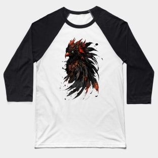Feathers and Fire - Fabled Phoenix Bird Baseball T-Shirt